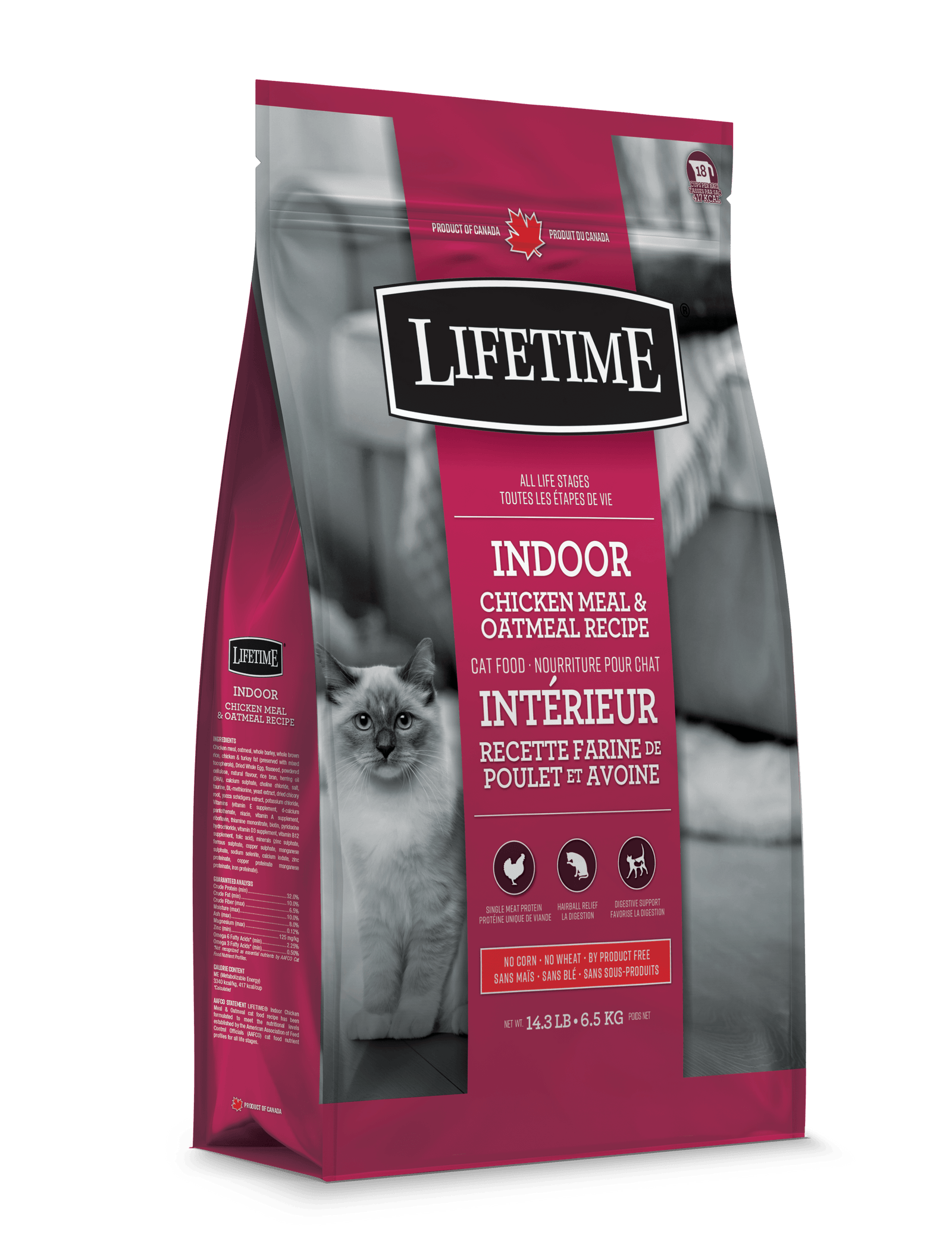 Lifetime Lifetime Chat Intérieur au Poulet et Avoine