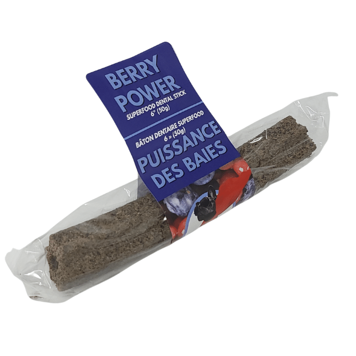 Live Well Gâteries Bâton dentaire à mâcher 6'' baies 50g