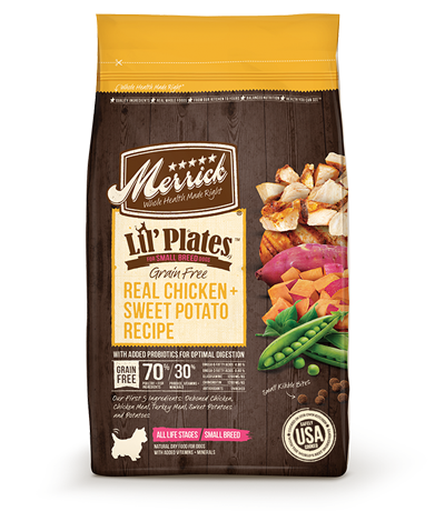Merrick exclus Merrick® Lil&#39; Plates™ Grain Free Chicken &amp; Sweet Potato Dry Dog Food
