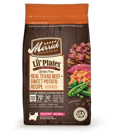 Merrick exclus Merrick® Lil&#39; Plates™ Grain Free Texas Beef &amp; Sweet Potato Dry Dog Food