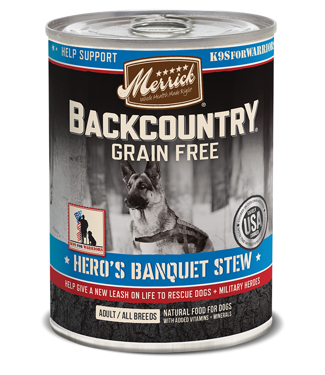 Merrick nourriture humide Nourriture humide sans grains Hero&#39;s banquet Merrick backcountry