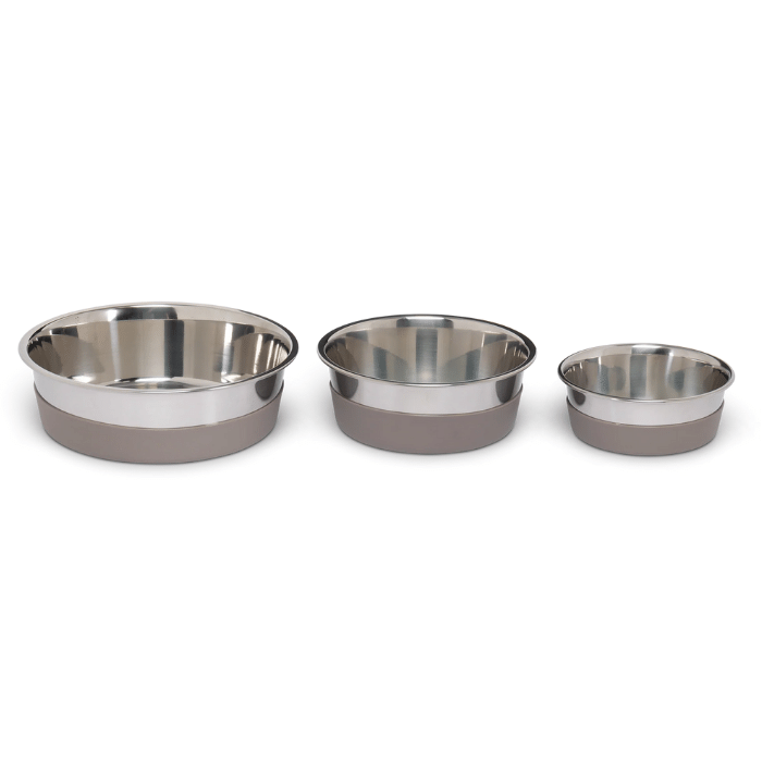 Messy Mutts bols pour chien Bol pour chien en acier inoxydable épais avec base en silicone amovible antidérapante