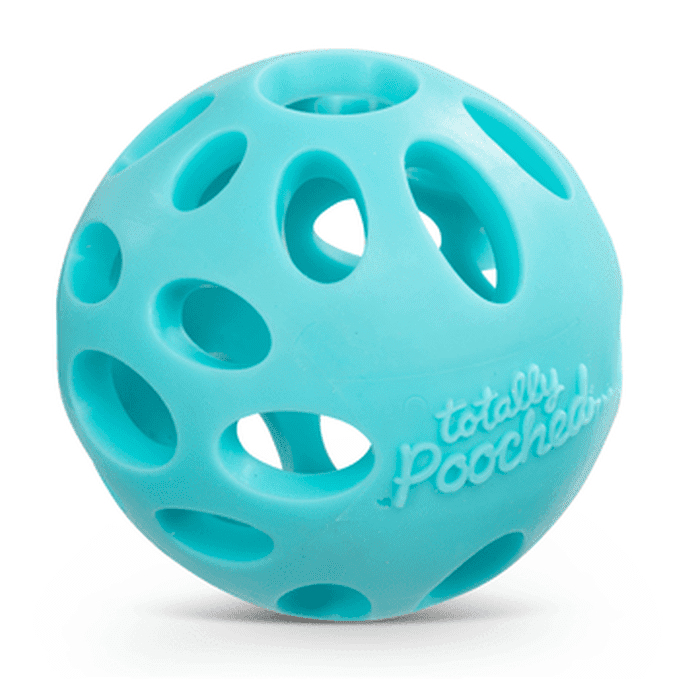 Messy Mutts jouets pour chien Bleu Balle Huff&#39;n Puff de Totally Pooched, 2,5&quot;