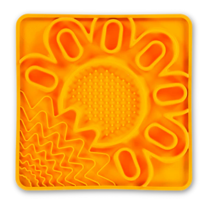 Messy Mutts Tapis de bol à lécher pour chien en silicone multi-surface 9.5" x 9.5"