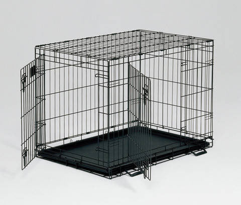 cage pour chien 18&#39;&#39; avec 2 portes 