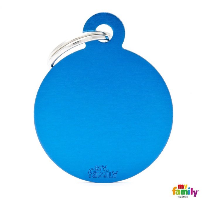 MyFamily medaille Bleu Médaille pour chiens - Basic Cercle Grand Alu