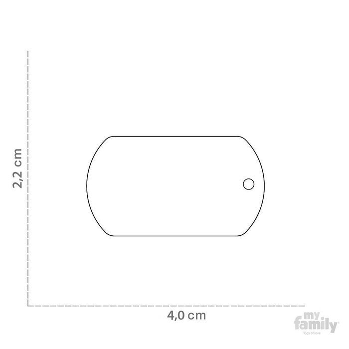 MyFamily medaille Médaille pour chiens - Basic Militaire petite