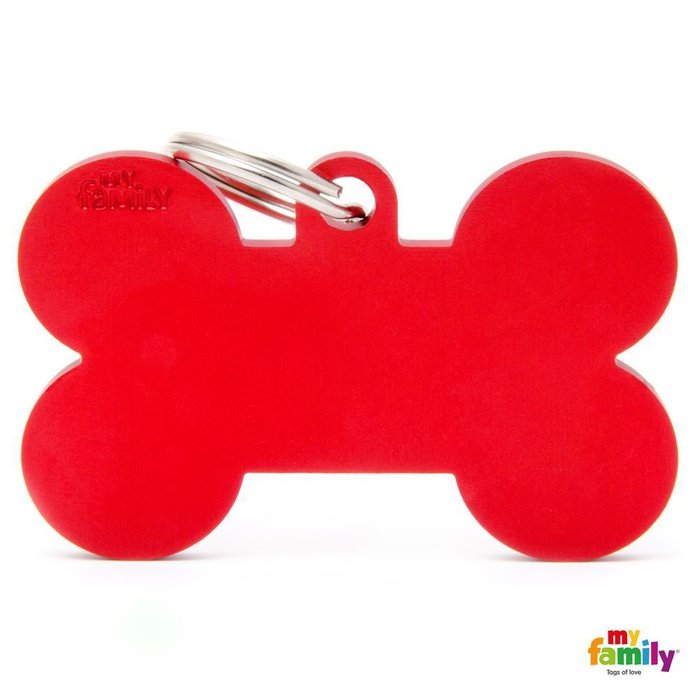 MyFamily medaille Rouge Médaille pour chiens - Basic Os XL Alu