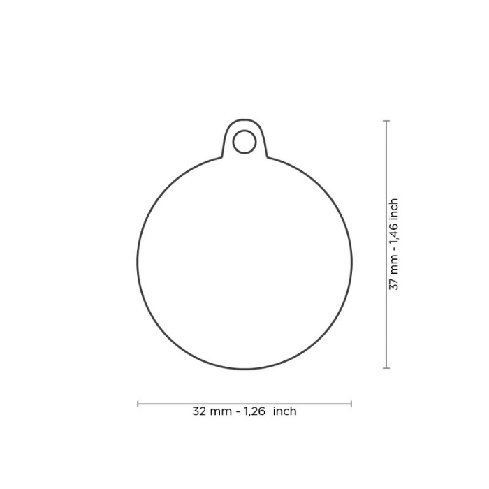 MyFamily medaille Pink Médaille pour chiens - Cercle Basic Handmade