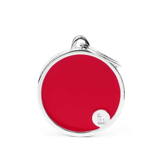 MyFamily medaille Red Médaille pour chiens - Cercle Basic Handmade