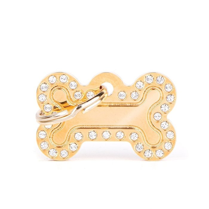 MyFamily medaille Médaille pour chiens - Glam Petit Os Strass