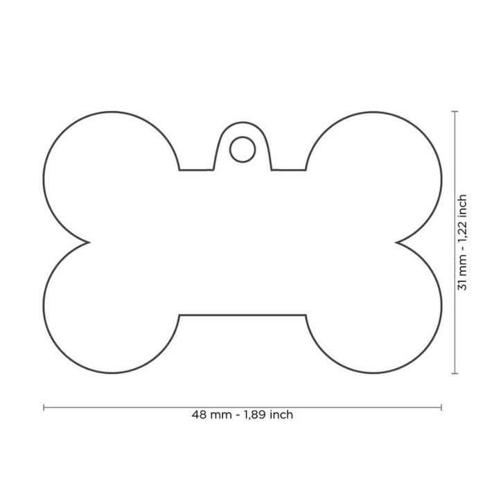 MyFamily medaille Médaille pour chiens - Os camouflage