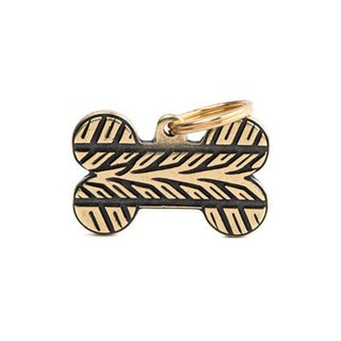 MyFamily medaille Médaille pour chiens - Os Large Pneumatic Brass