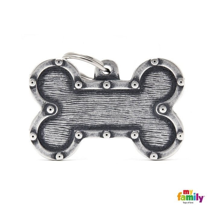 MyFamily medaille Médaille pour chiens - Os XL Bronx Futuriste