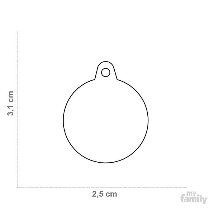 MyFamily medaille Médaille pour chiens - Shine Cercle Moyen Saint Tropez Lilas avec Glitter