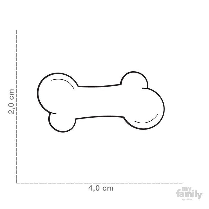 MyFamily medaille Médaille pour chiens - Shine OS Large glitter GOLD