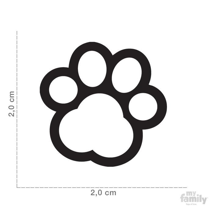 MyFamily medaille Médaille pour chiens - Shine Petite Patte Glitter gold