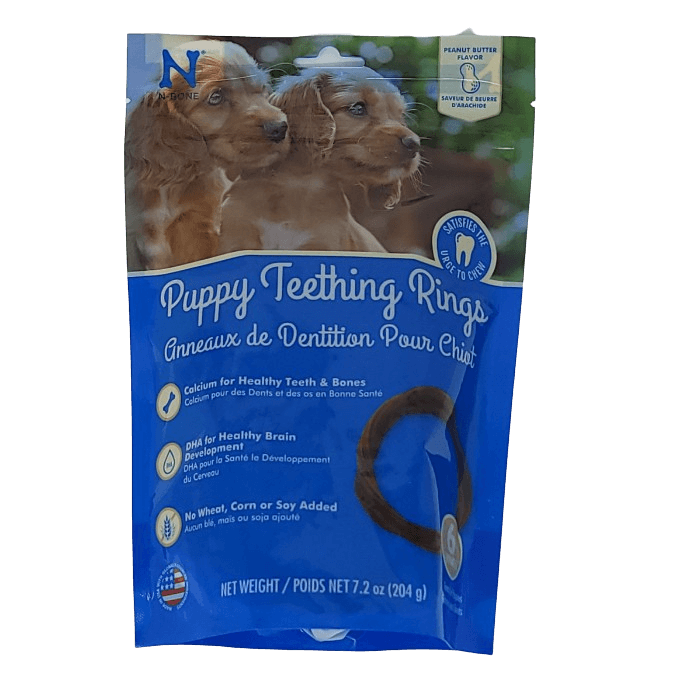 N-bone Gâteries Anneaux de dentition pour chiot - saveur de beurre d'arachide 7.2oz