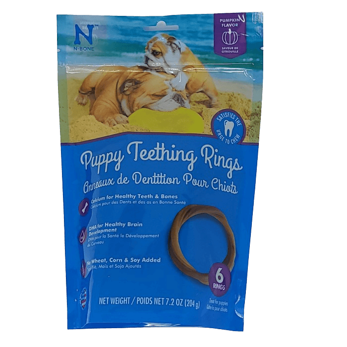 N-bone Gâteries Anneaux de dentition pour chiot - saveur de citrouille 7.2oz