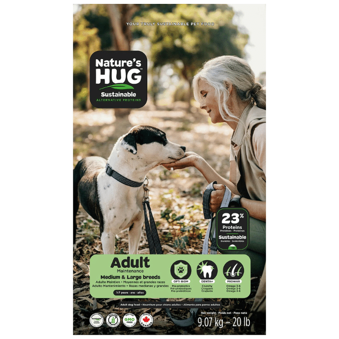 Nature&#39;s Hug nourriture 20 lbs Nourriture pour chien adulte moyen &amp; grande race