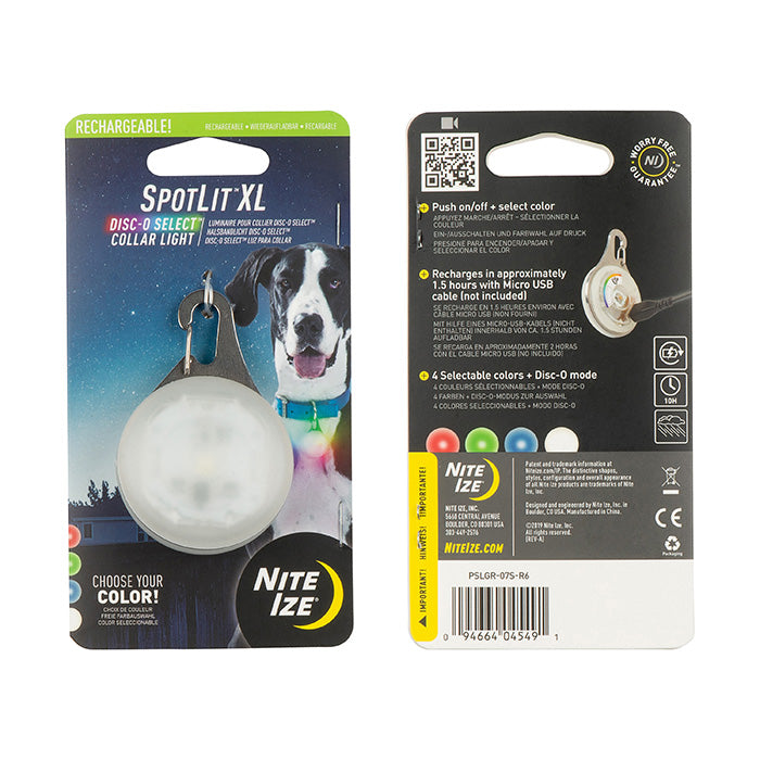 Nite ize led Lumiere led Spotlit XL pendentif pour chiens Nite ize rechargeable