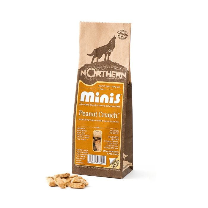 Northern biscuit Gâteries Biscuits pour chiens - Peanut Crunch minis 190g