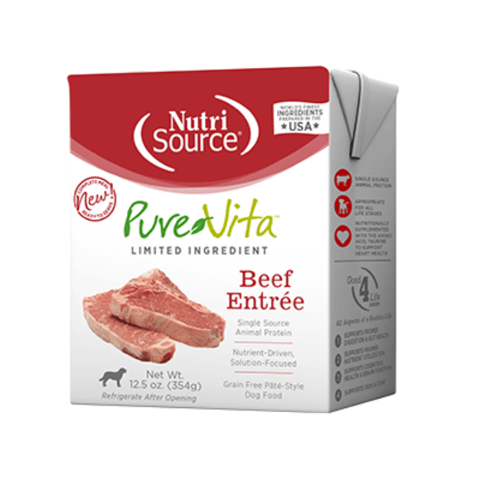 Nutri Source nourriture humide Nourriture humide PureVita entrée Boeuf 12 x 12.5oz