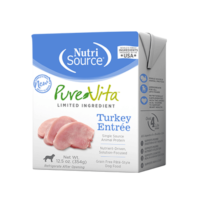 Nutri Source nourriture humide Nourriture humide PureVita entrée Dinde 12 x 12.5oz