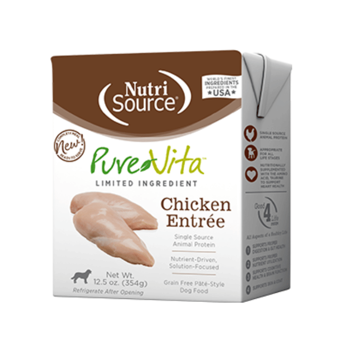Nutri Source nourriture humide Nourriture humide PureVita entrée Poulet 12 x 12.5oz