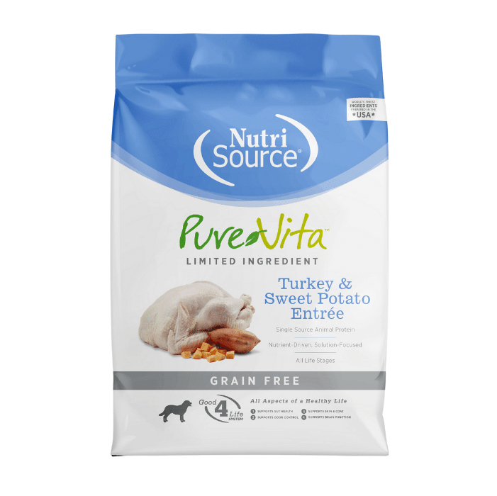 Nutri Source nourriture Nourriture pour chiens NutriSource Purevita Dinde ingrédients limités sans grains