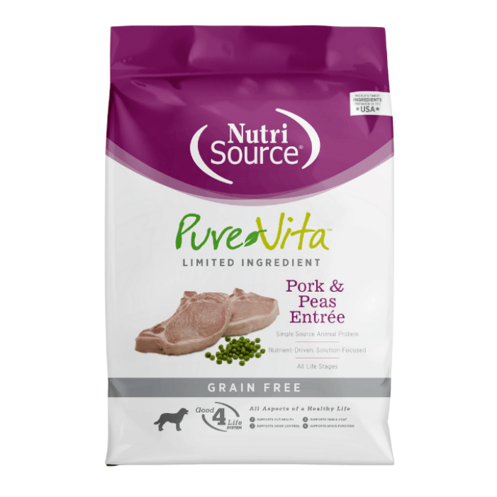 Nutri Source nourriture Nourriture pour chiens NutriSource Purevita Porc sans grains