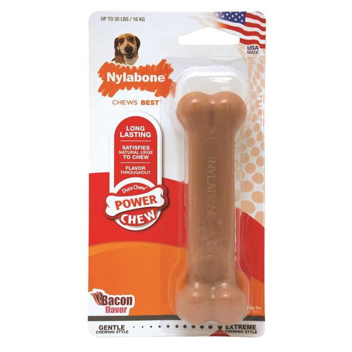 Nylabone nylabone Nylabone DuraChew Bacon Bone Wolf Bacon