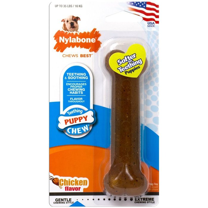 Nylabone nylabone Nylabone puppy bone wolf saveur de poulet