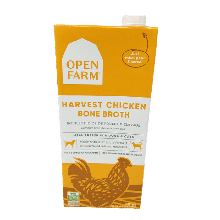 Open Farm nourriture humide Bouillon d&#39;os de poulet Open Farm 32oz