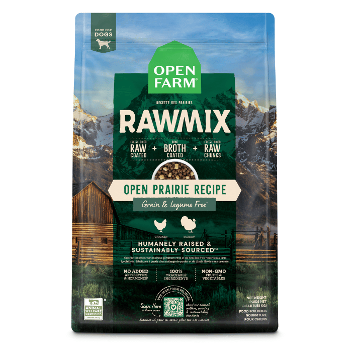 Open Farm nourriture Nourriture pour chien Open Farm RawMix recette Open Prairie