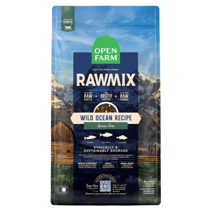 Open Farm nourriture Open Farm RawMix Recette des océans sauvages, nourriture sèche pour chats, sans grains