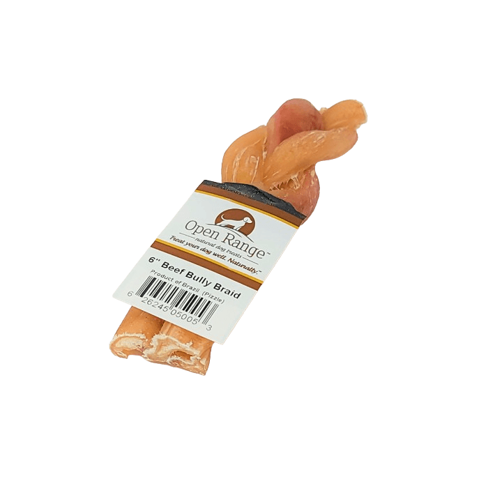 open range bully Bully tressé de boeuf  Open Range 6"