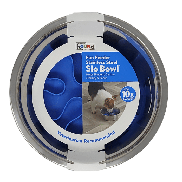 Outward hound bols pour chien Bol modérateur en stainless pour chien Fun Feeders