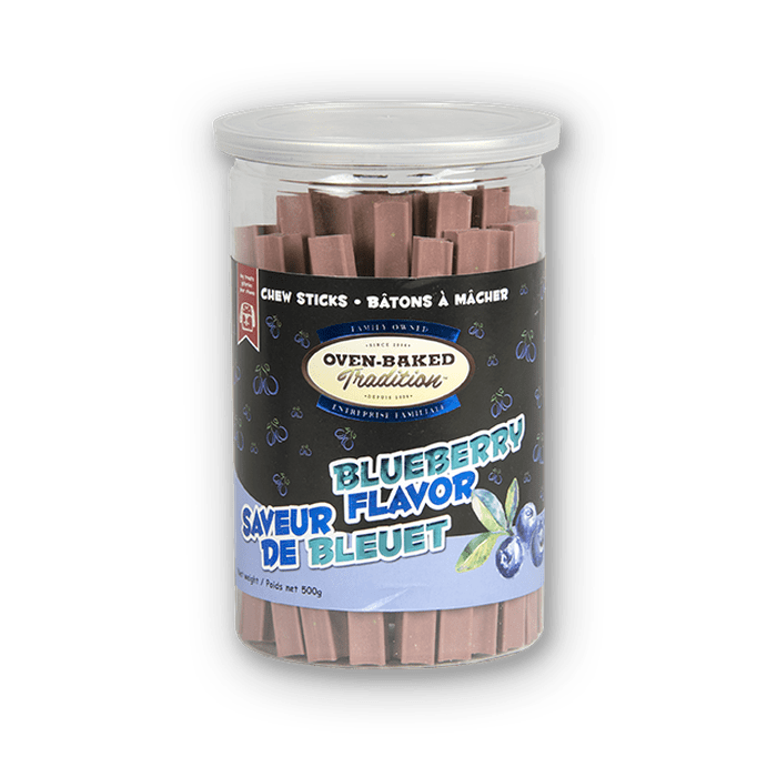 Oven baked tradition Gâteries Bleuet Bâton à mâcher gâteries dentaires pour chiens 500g