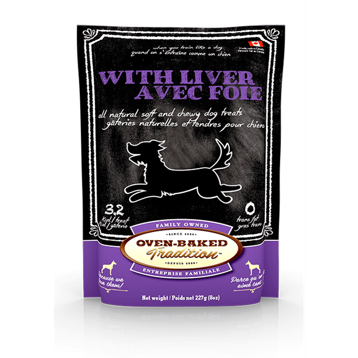 Oven baked tradition Gâteries Biscuits et Gâteries tendres pour chiens au foie