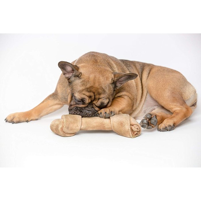 Pet Qwerks Os au look de cuir Rawhide Pet Qwerks BarkBone infusé de Bacon