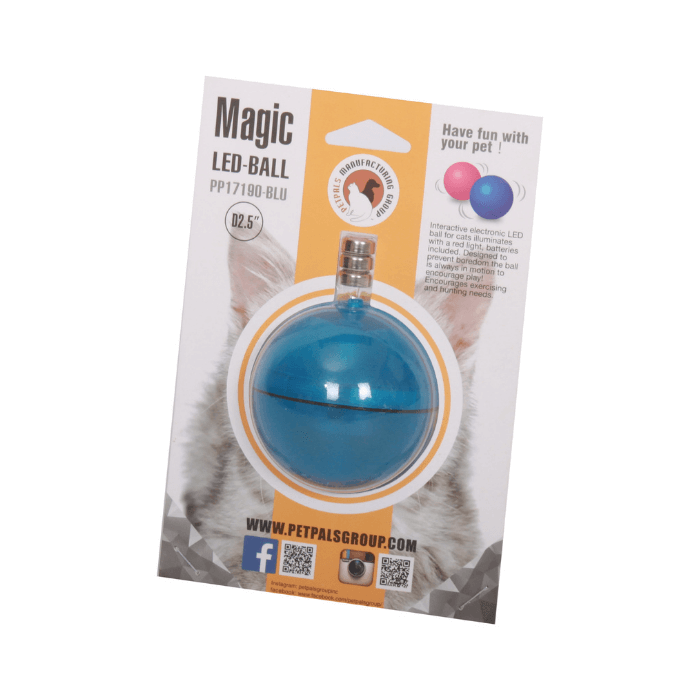 PetPals Group jouet chat Balle interactive à Del bleue