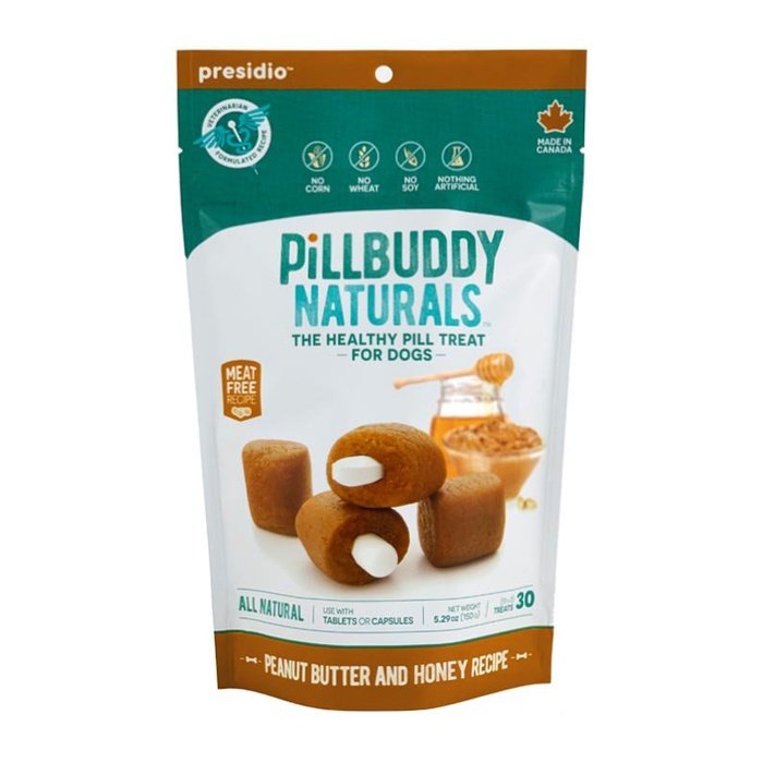 Presidio Gâteries Miel et beurre de peanut Gâteries Cache-Pilule PillBuddy Naturals 150g