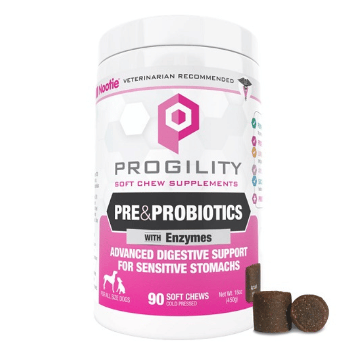 Progility supplement Progility- Pré &amp; Probiotiques avec enzymes 90 bouchées