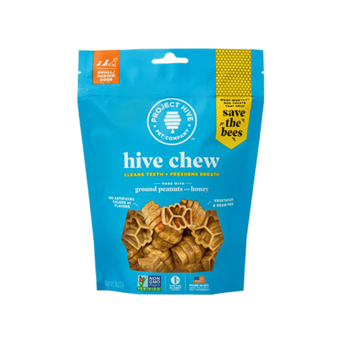 Project Hive Gâteries Gâteries à mâcher pour petits chiens - arachide et miel Hive 8oz