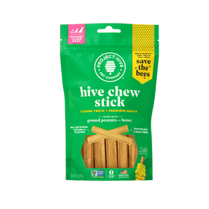 Project Hive Gâteries Gâteries pour chiens - Bâton à mâcher arachide et miel 7oz