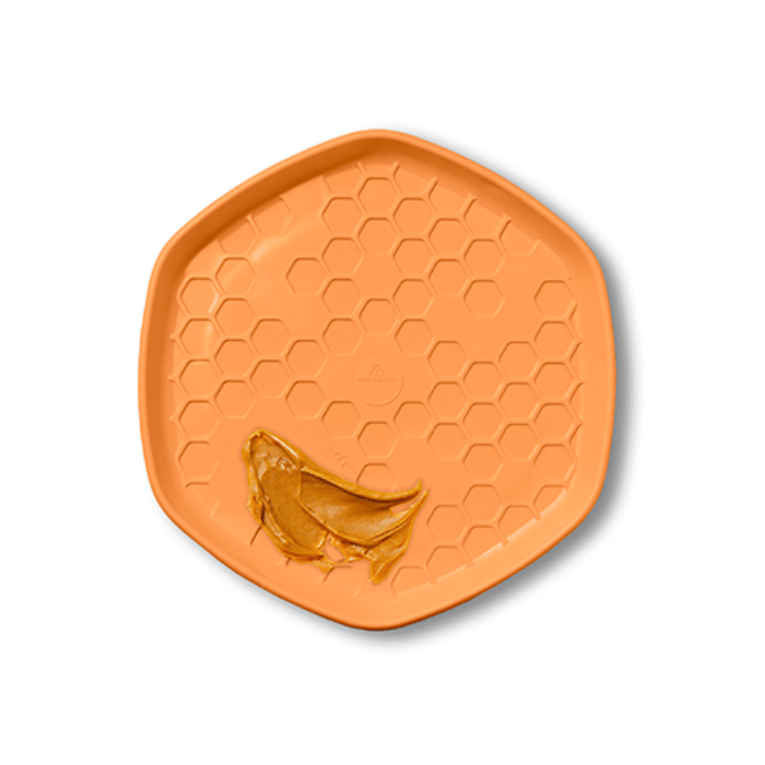 Project Hive jouets pour chien Frisbee et Lickmat pour chien - Hive Collection parfumée Pêche