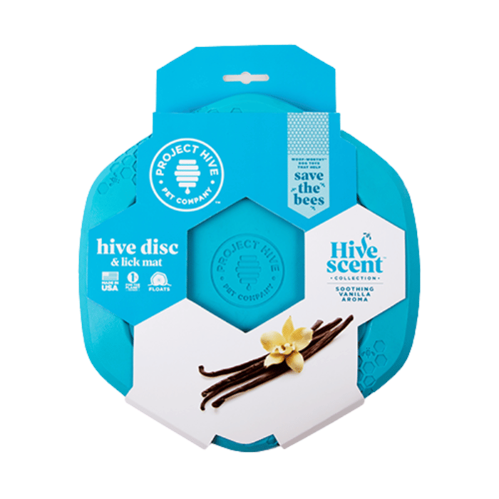 Project Hive jouets pour chien Frisbee et Lickmat pour chien - Hive Collection parfumée Vanille