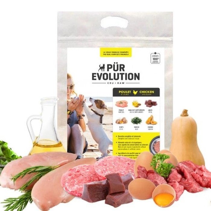 PÜR Evolution congele PÜR Evolution chien adulte - POULET et COURGE - Cru congelé en magasin seulement