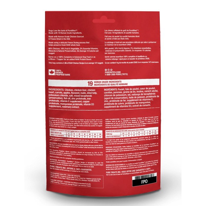 Pure Bites meal mixer Mélange à repas pour chien PureBites au poulet